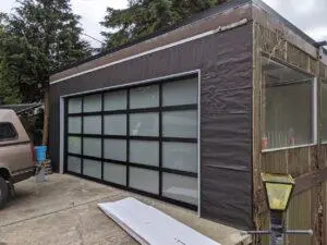 modern glass garage doors